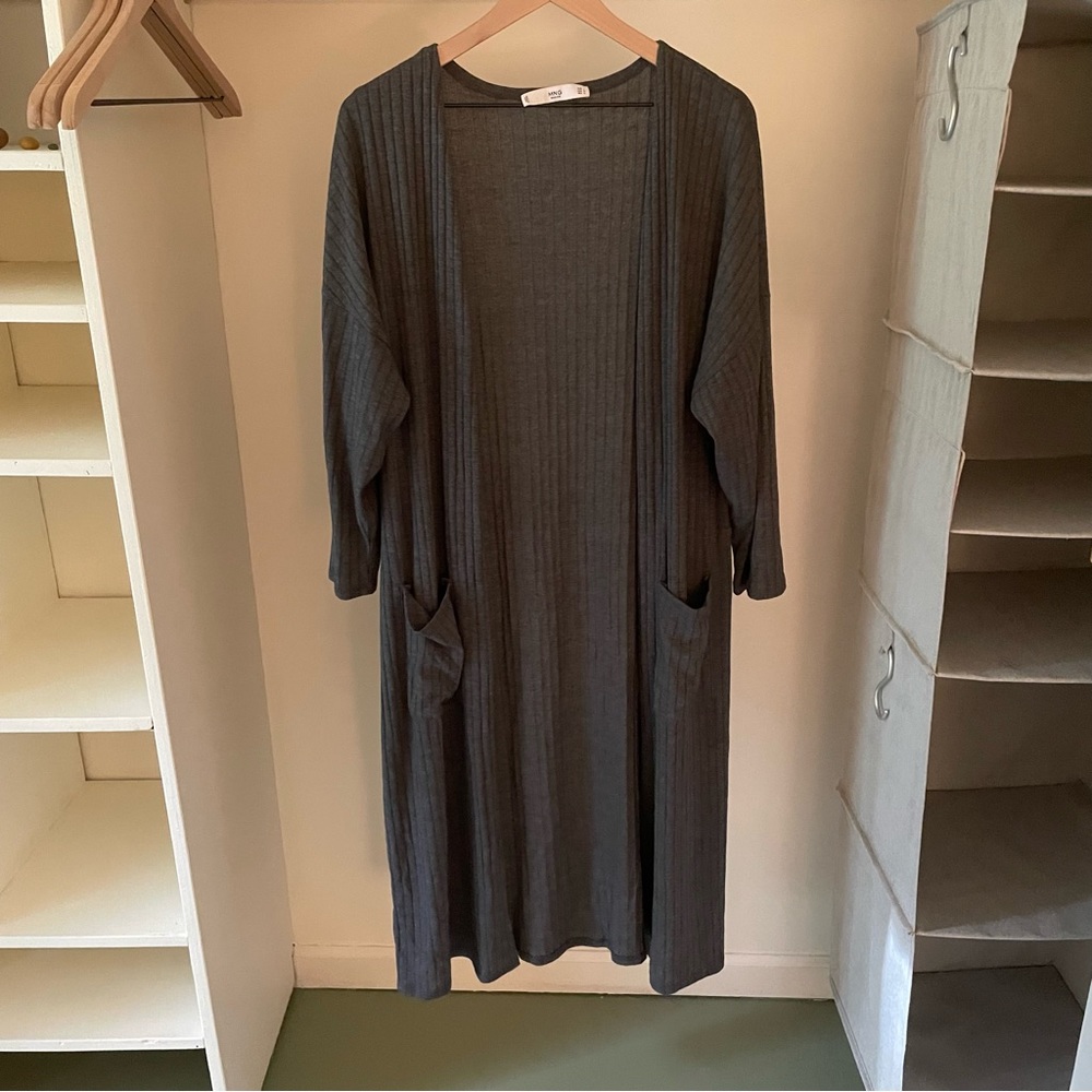Mango Ribbed Lounge Cardigan Shell